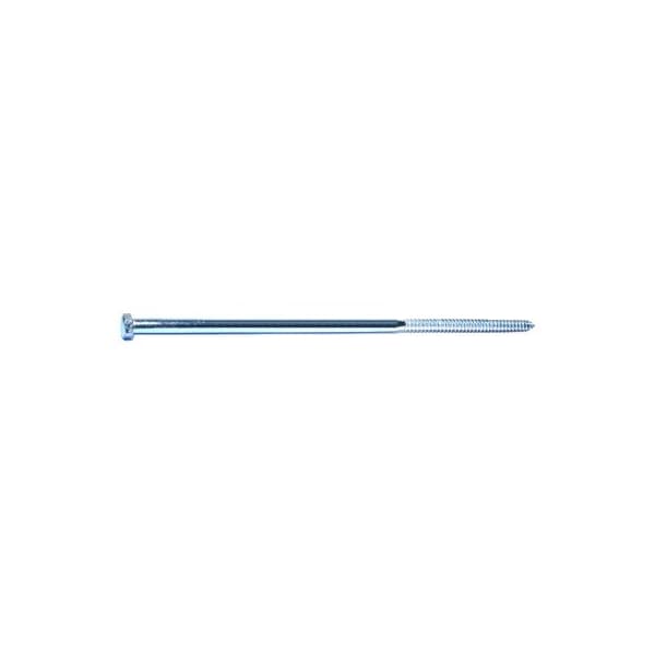 Midwest Fastener Lag Screw, 1/2 in, 16 in, Steel, Zinc Plated Hex Hex Drive, 25 PK 09728 - main